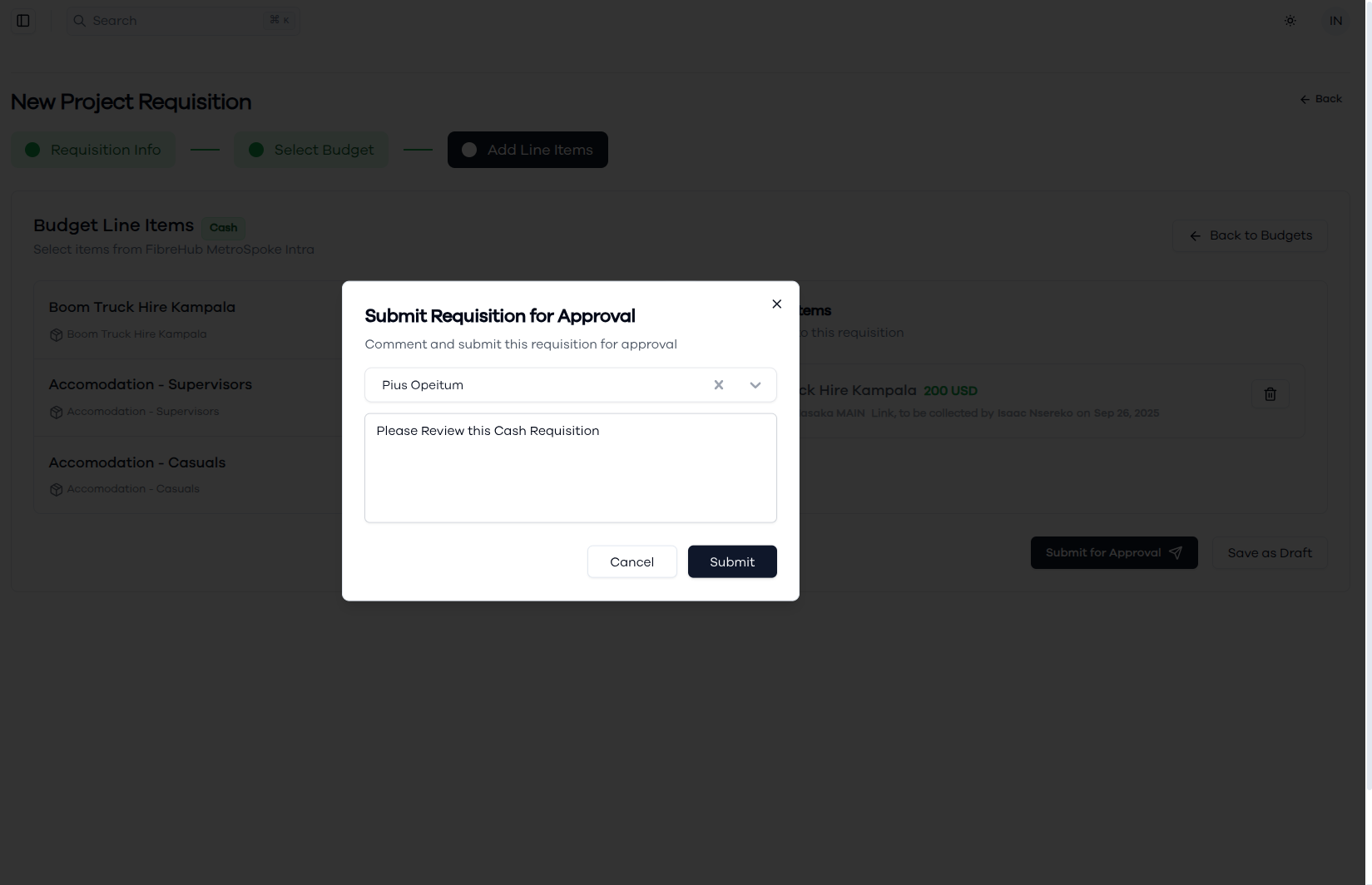 Requisitions Lists